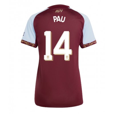Ženski Nogometni dresi Aston Villa Pau Torres #14 Domači 2025-26 Kratek Rokav Ženski Nogometni dresi Aston Villa Pau Torres #14 Domači 2025-26 Kratek Rokav
